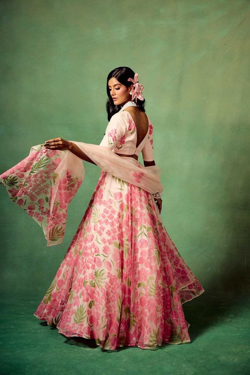 Silk Printed Lehenga