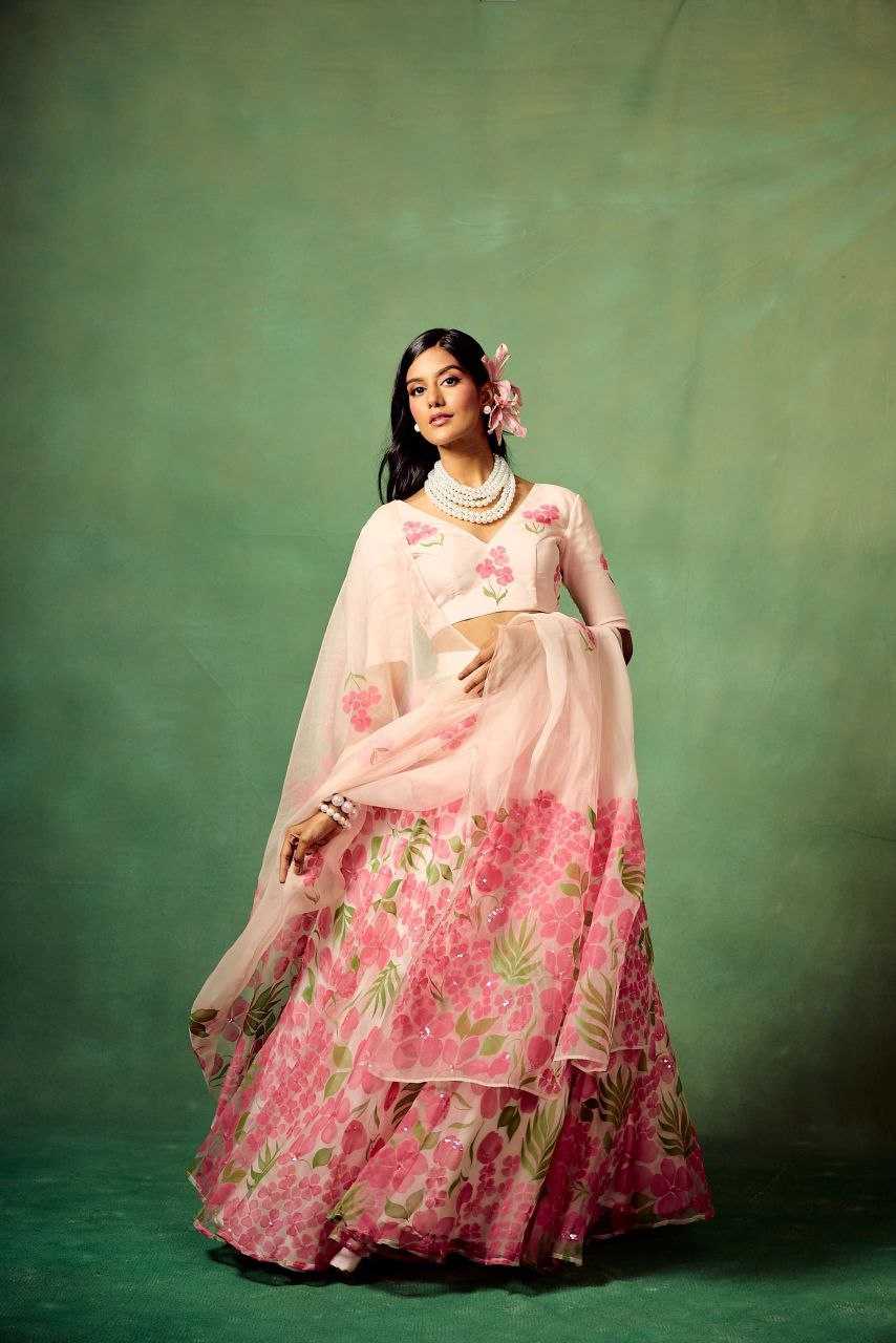 Silk Printed Lehenga