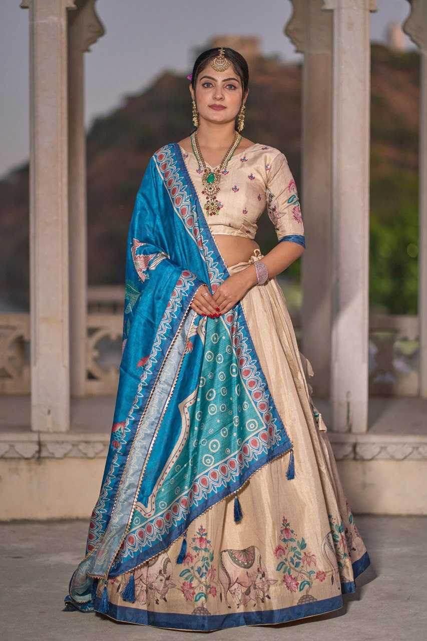 Silk Printed Cancan Lehenga for Elegant Traditional Wear - MYLUXURY LANE ENTERPRISE