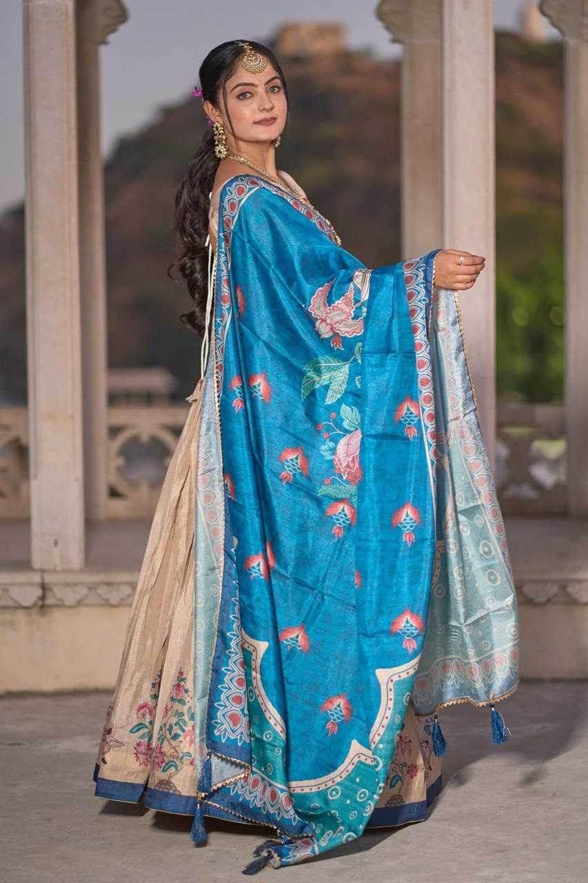Silk Printed Cancan Lehenga for Elegant Traditional Wear - MYLUXURY LANE ENTERPRISE