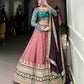 Moonga Silk Lehenga Sequins and Thread Embroidery Work - MYLUXURY LANE ENTERPRISE