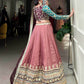 Moonga Silk Lehenga Sequins and Thread Embroidery Work - MYLUXURY LANE ENTERPRISE