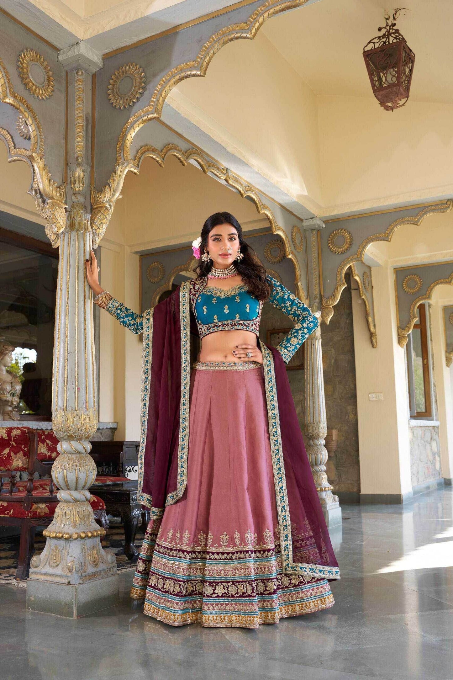 Exquisite Silk Lehenga for Traditional Weddings and Festivals - MYLUXURY LANE ENTERPRISE