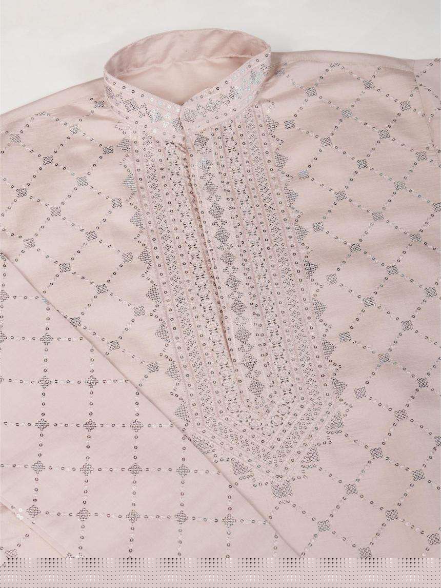 Silk Embroidered Kurta Pajama - MYLUXURY LANE ENTERPRISE