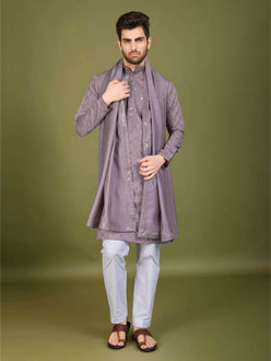 Silk Embroidered Kurta Pajama - MYLUXURY LANE ENTERPRISE