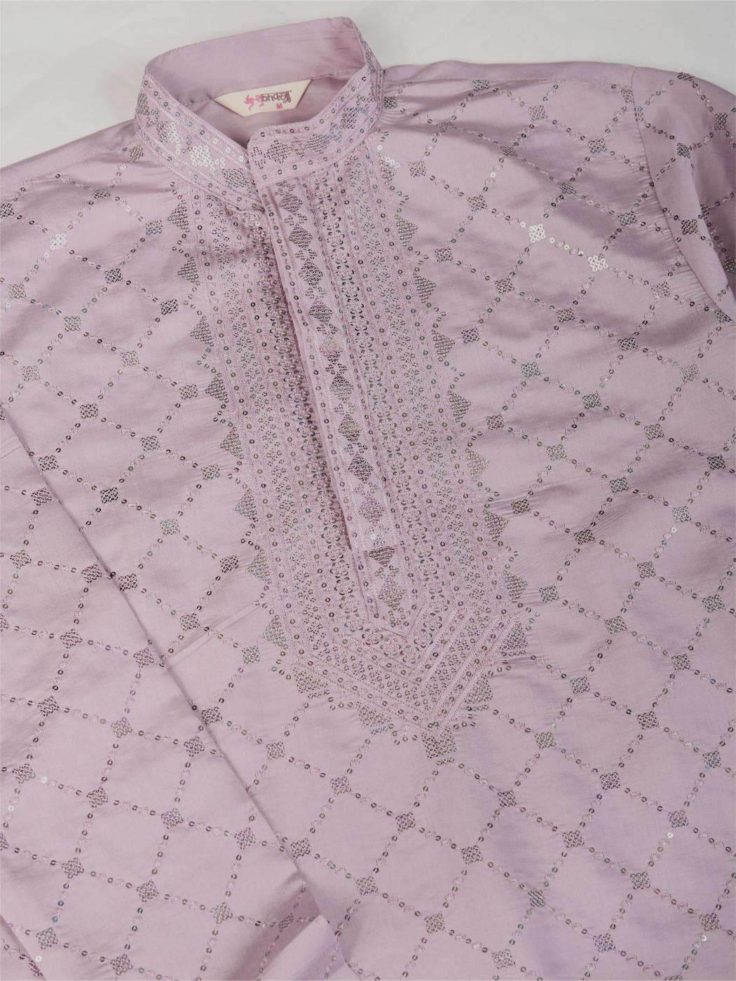 Silk Embroidered Kurta Pajama - MYLUXURY LANE ENTERPRISE