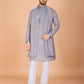Silk Embroidered Kurta Pajama - MYLUXURY LANE ENTERPRISE