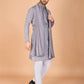 Silk Embroidered Kurta Pajama - MYLUXURY LANE ENTERPRISE