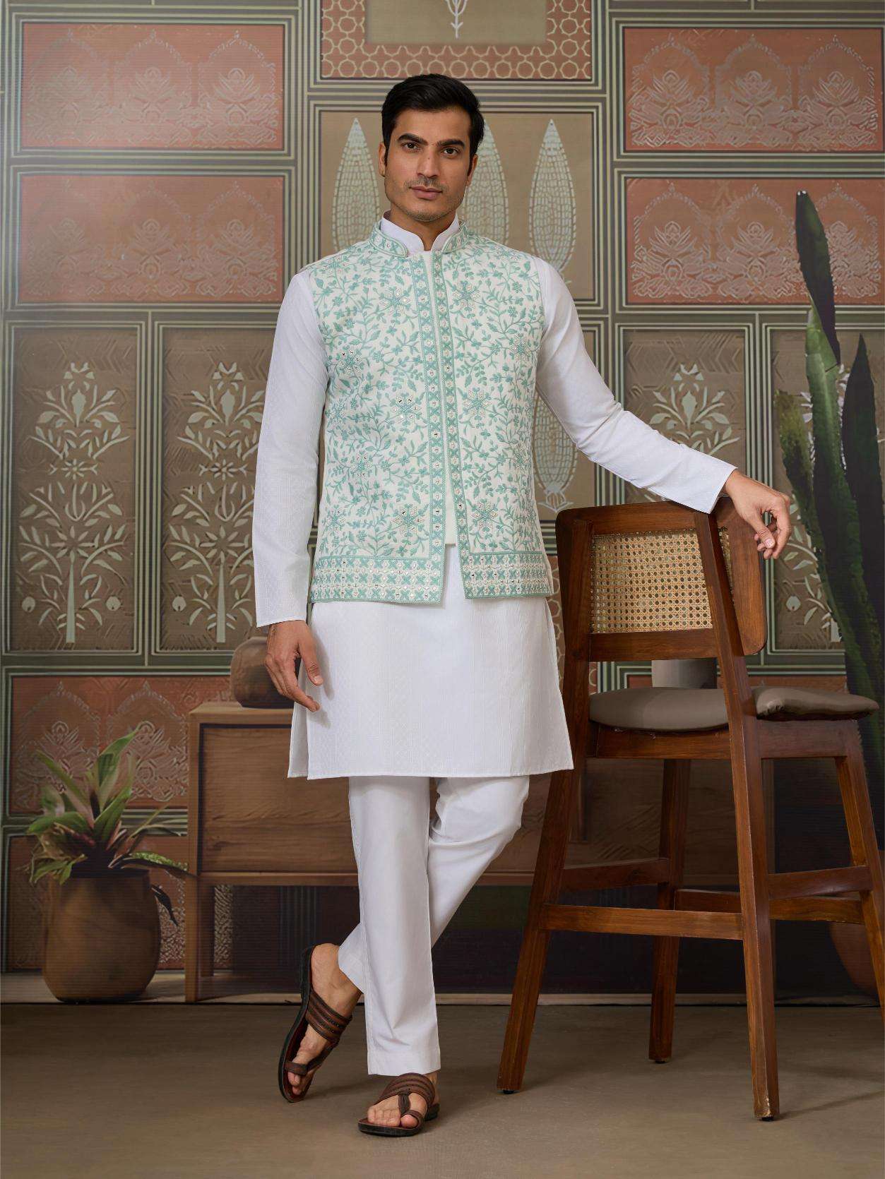 Silk Kurta Set with Jacket