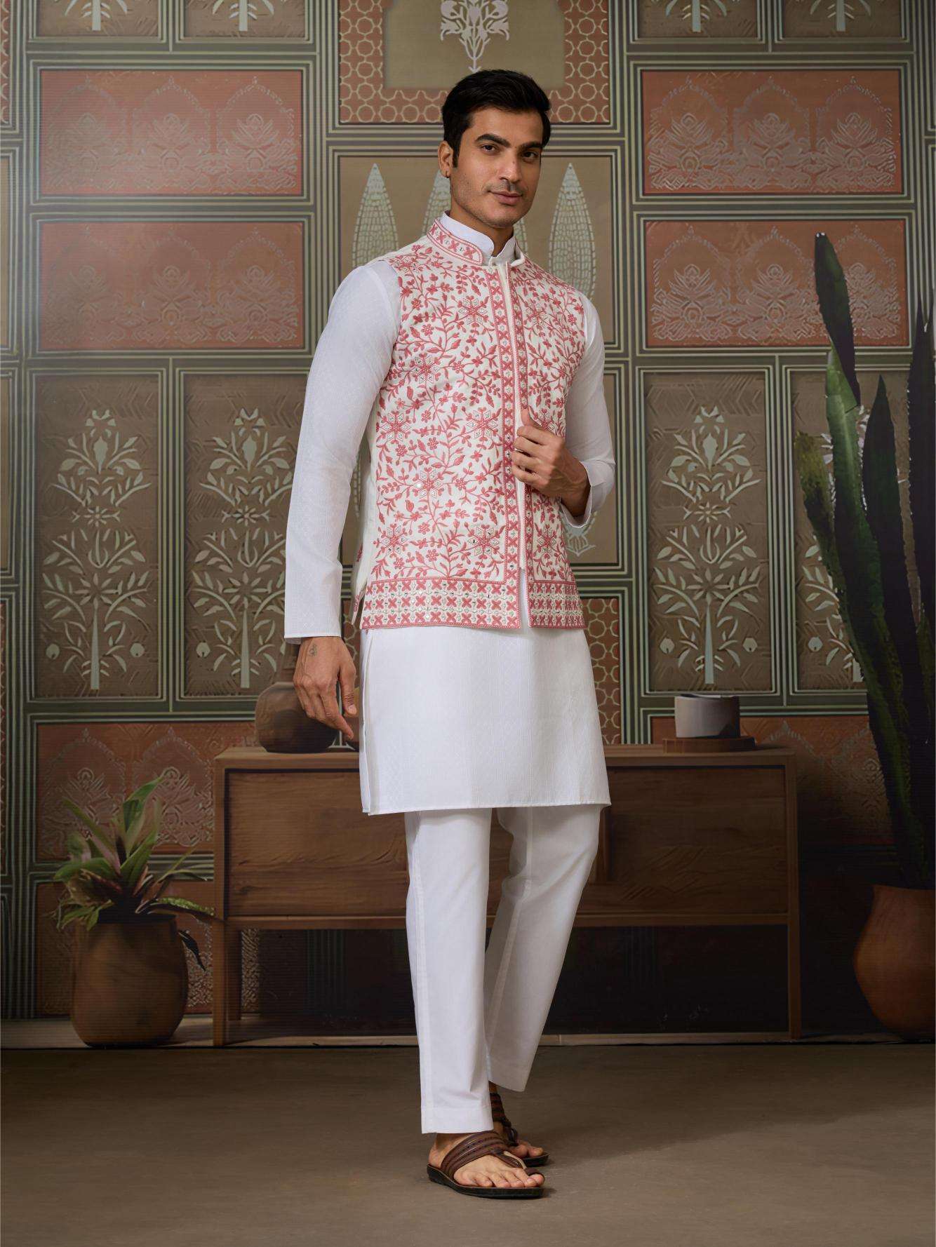 Silk Kurta Set with Jacket