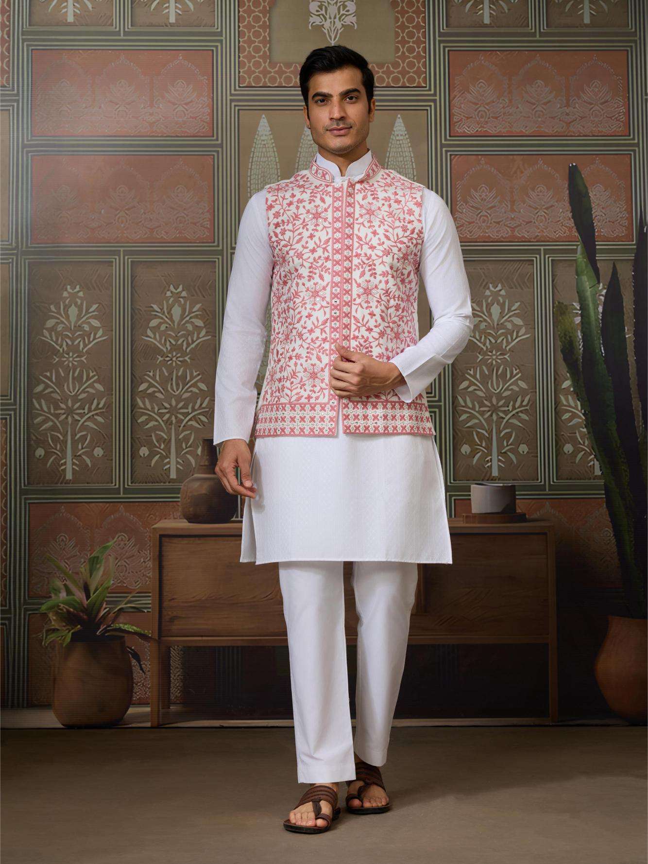 Silk Kurta Set with Jacket