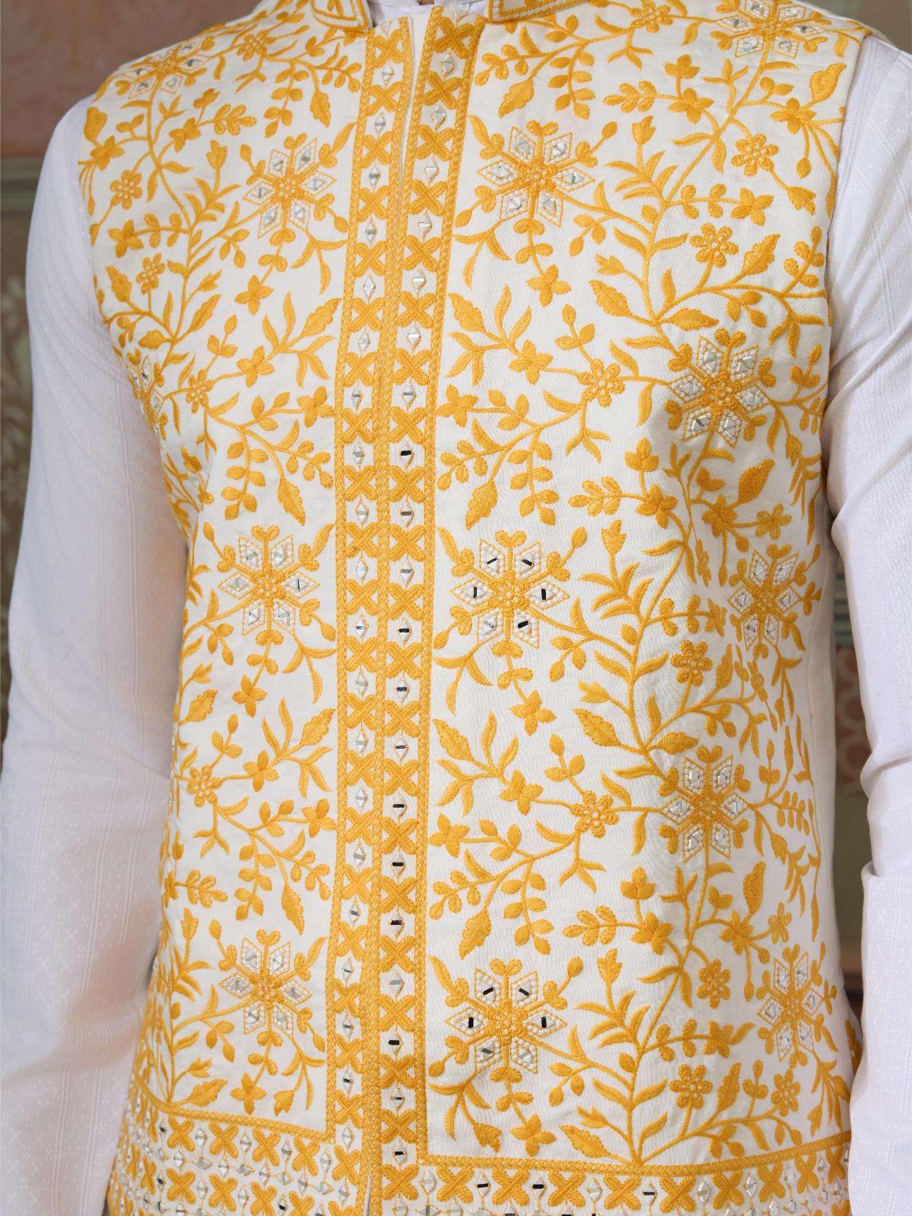 Silk Kurta Set with Jacket