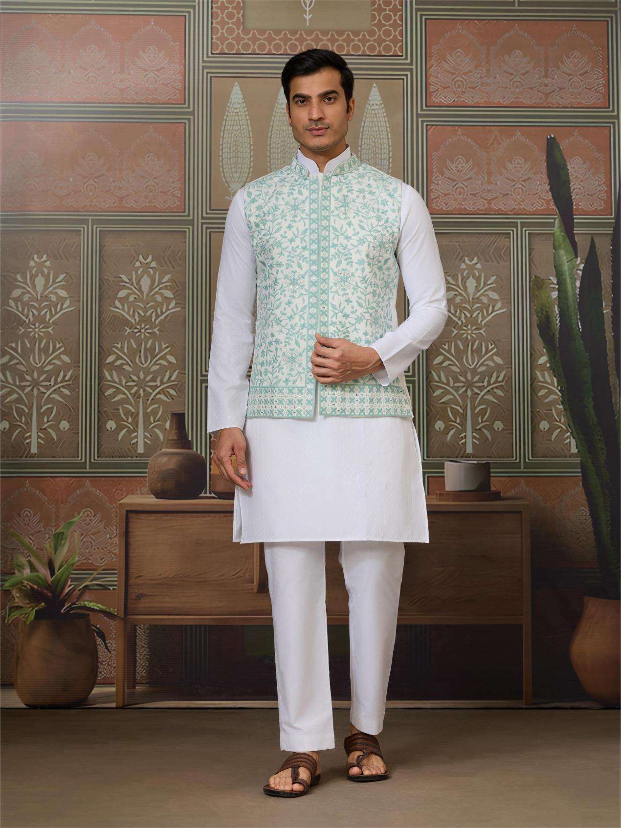 Silk Kurta Set with Jacket