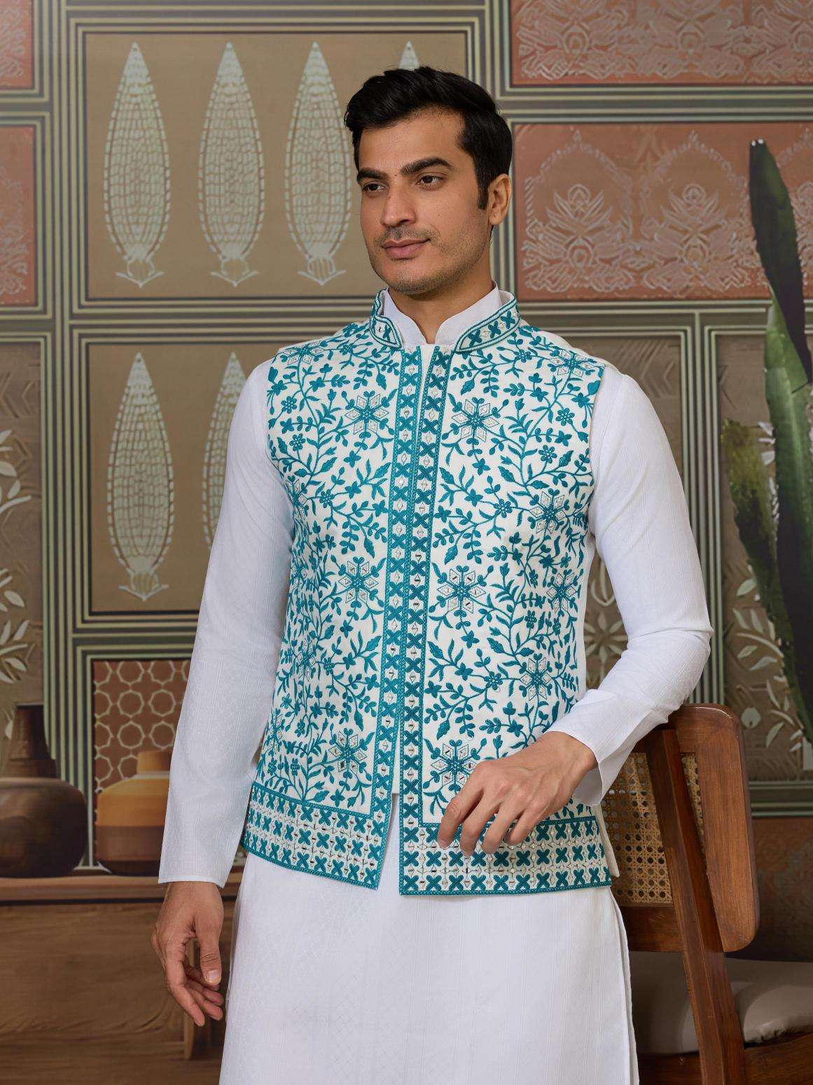 Silk Kurta Set with Jacket