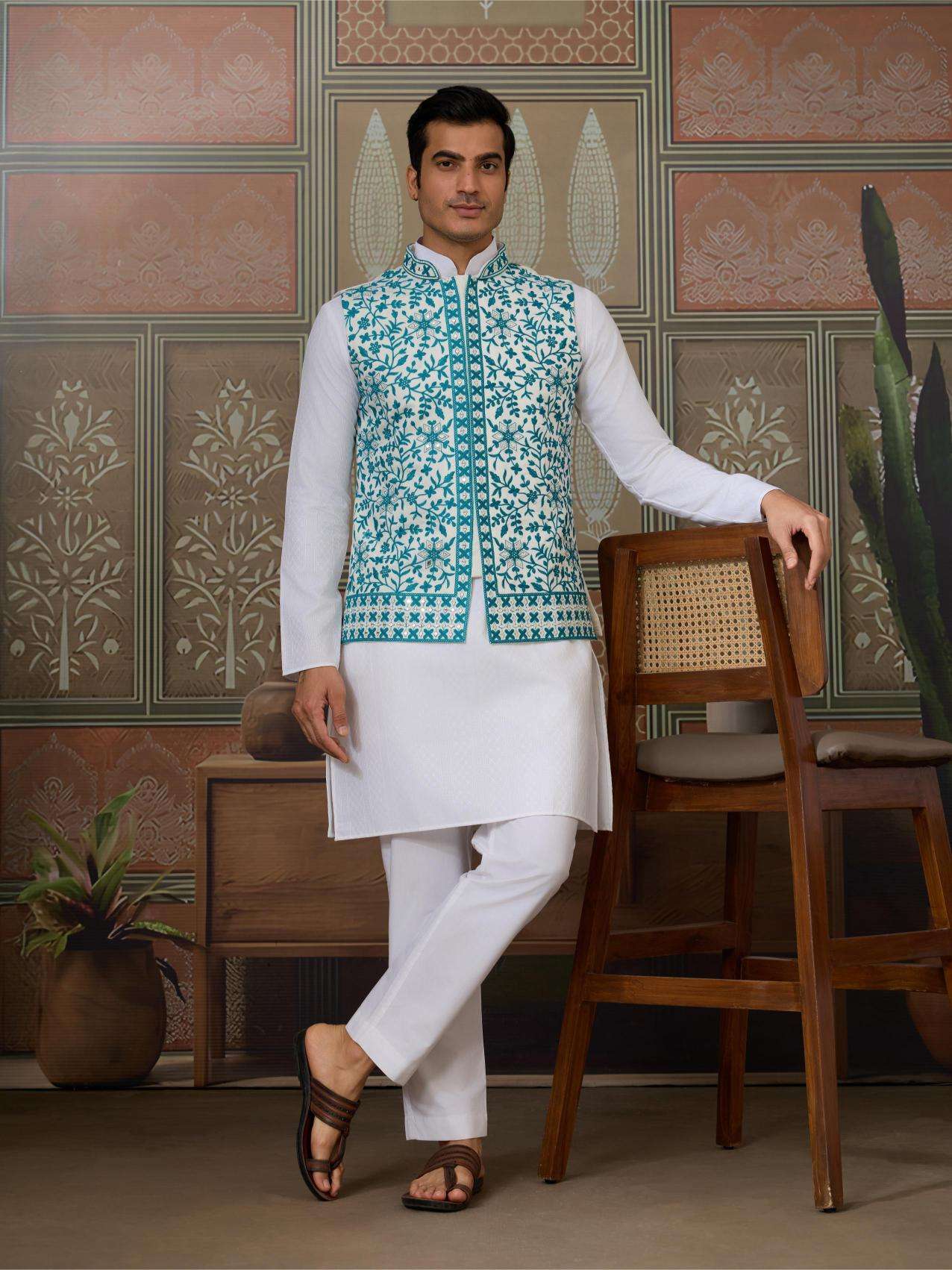 Silk Kurta Set with Jacket