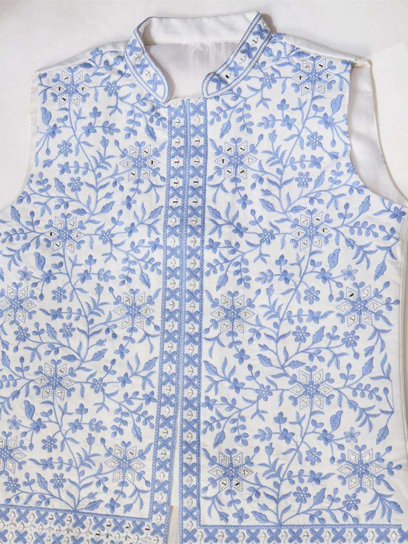 Silk Kurta Set with Jacket