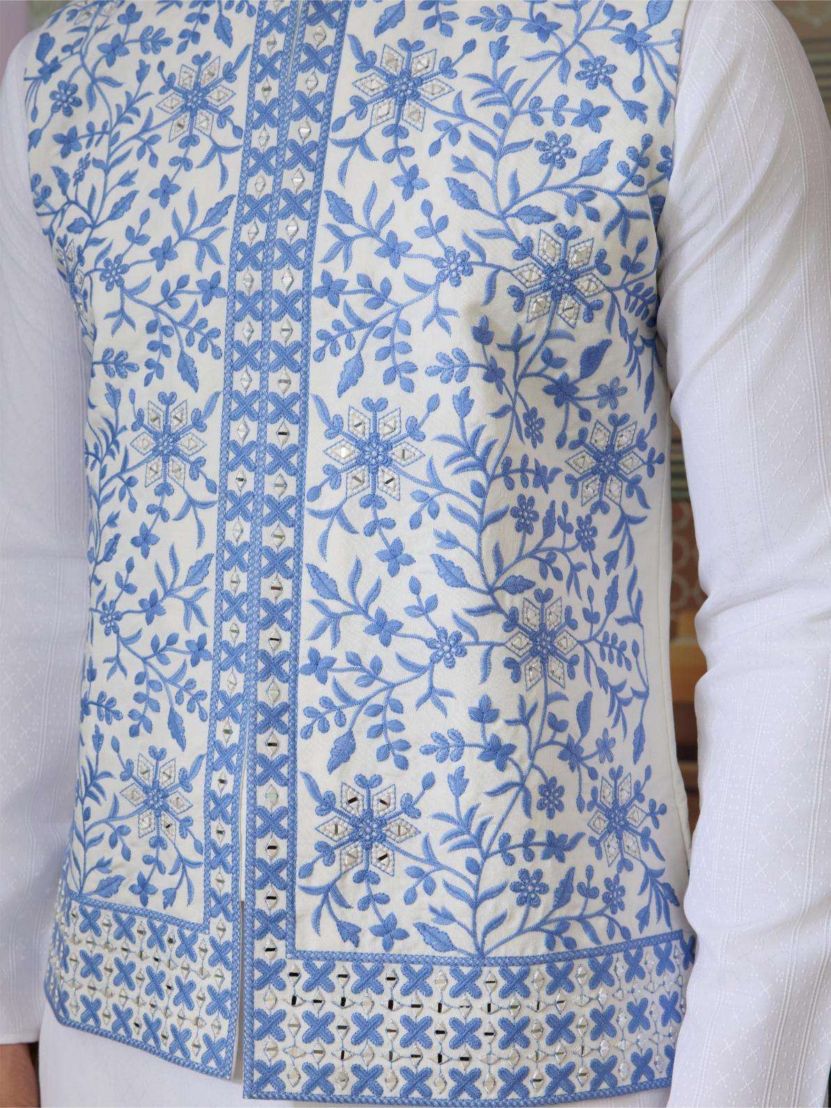 Silk Kurta Set with Jacket