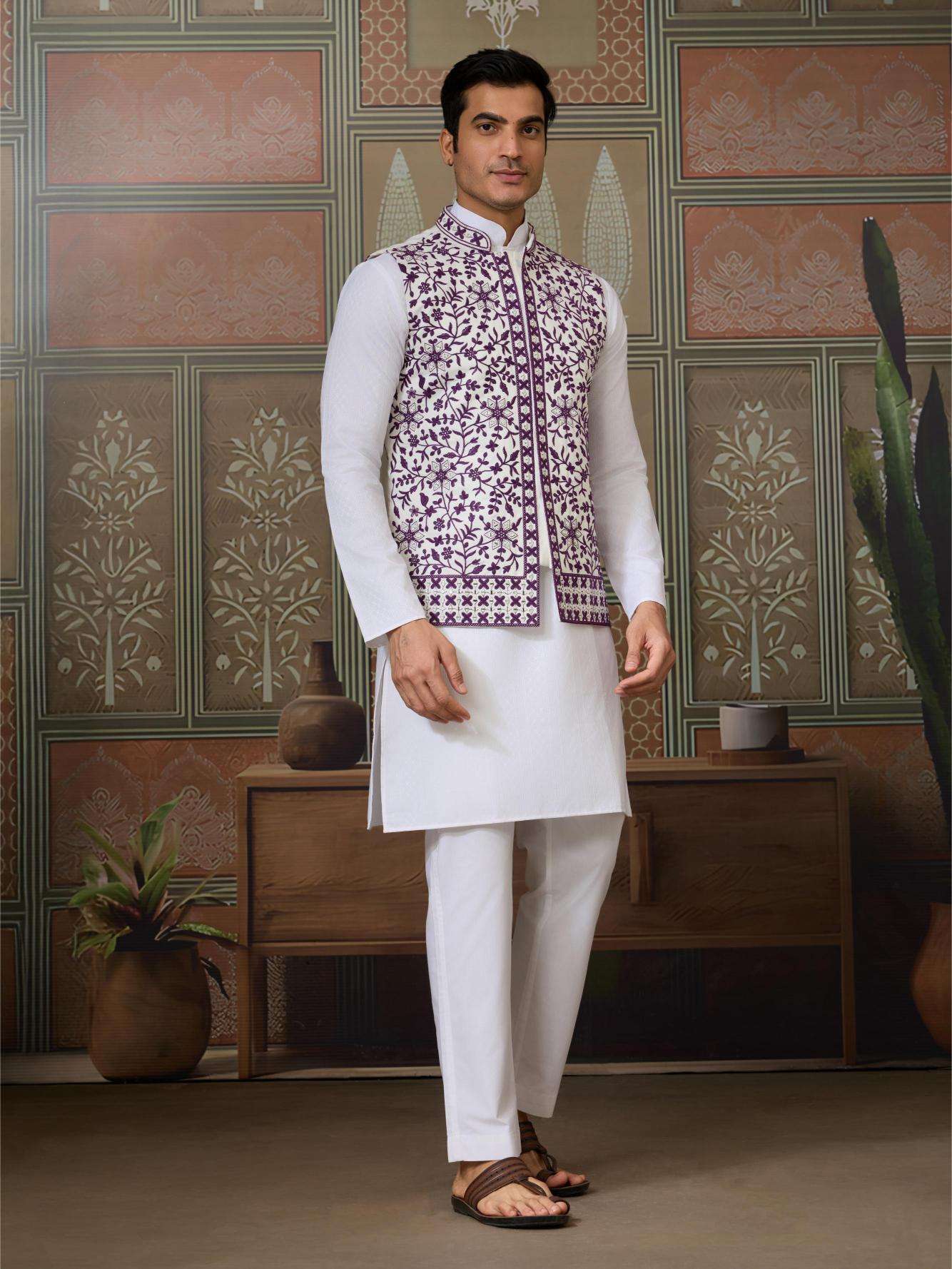 Silk Kurta Set with Jacket