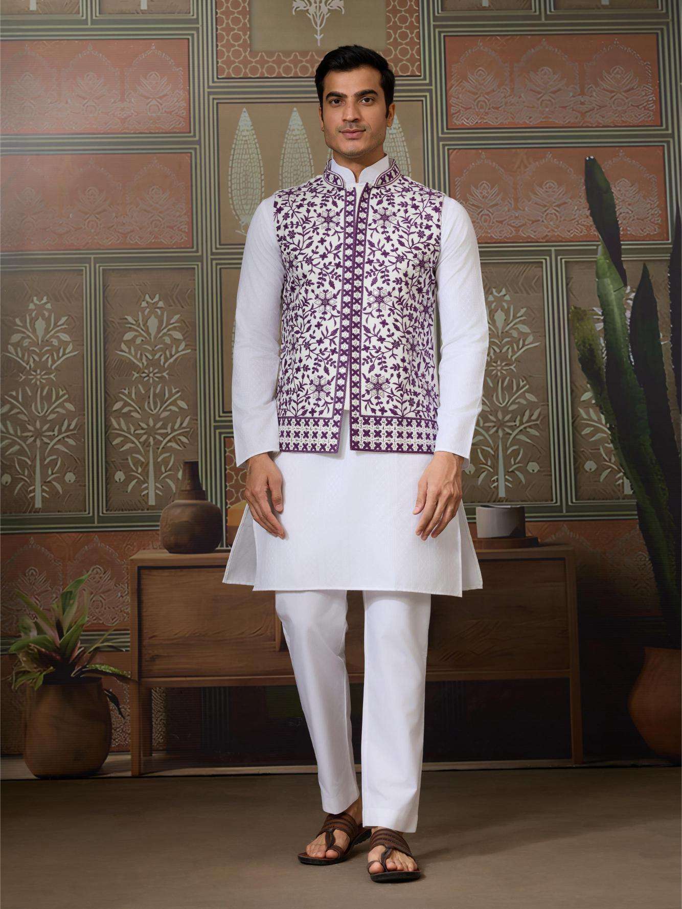 Silk Kurta Set with Jacket