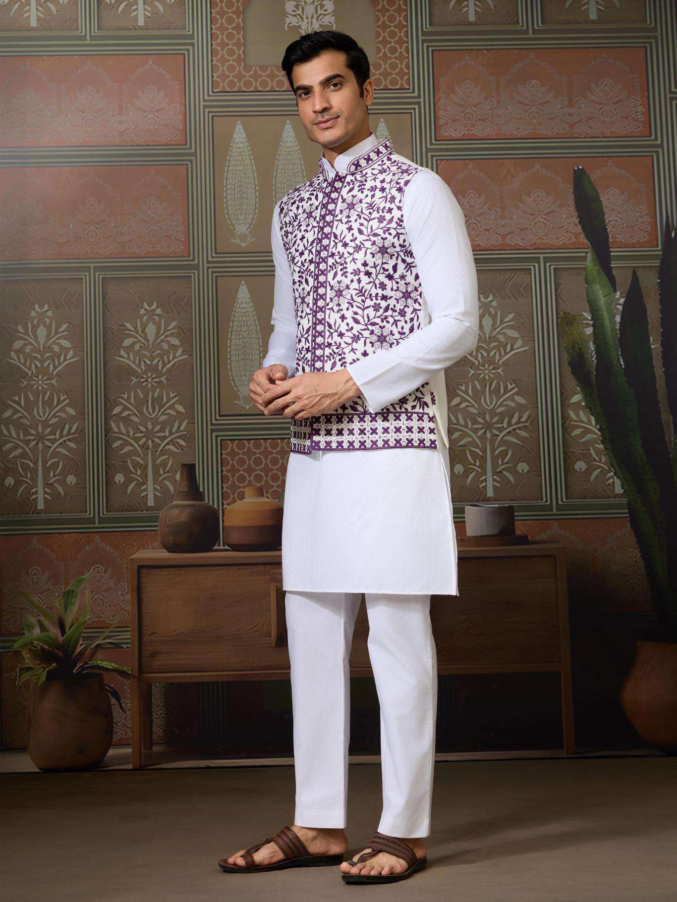 Silk Kurta Set with Jacket