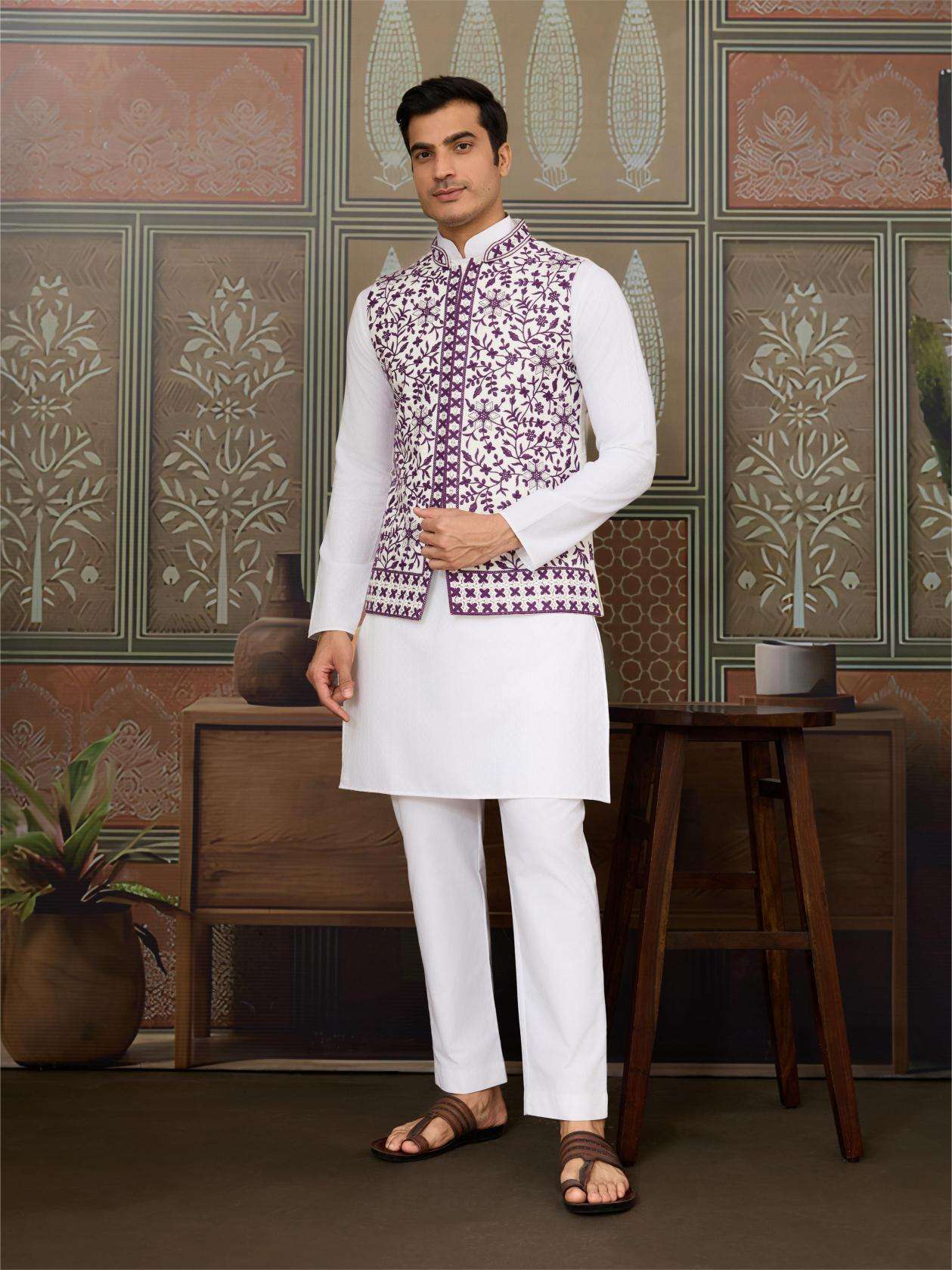 Silk Kurta Set with Jacket