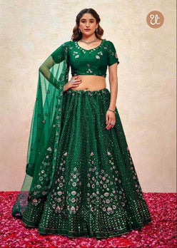 Luxury Silk Embroidered Lehenga for Elegant Celebrations - MYLUXURY LANE ENTERPRISE