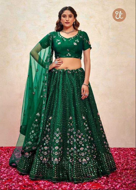 Luxury Silk Embroidered Lehenga for Elegant Celebrations