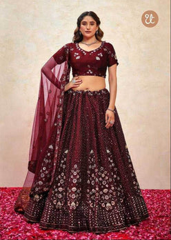 Luxury Silk Embroidered Lehenga for Elegant Celebrations - MYLUXURY LANE ENTERPRISE
