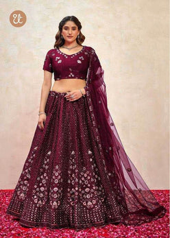 Luxury Silk Embroidered Lehenga for Elegant Celebrations - MYLUXURY LANE ENTERPRISE