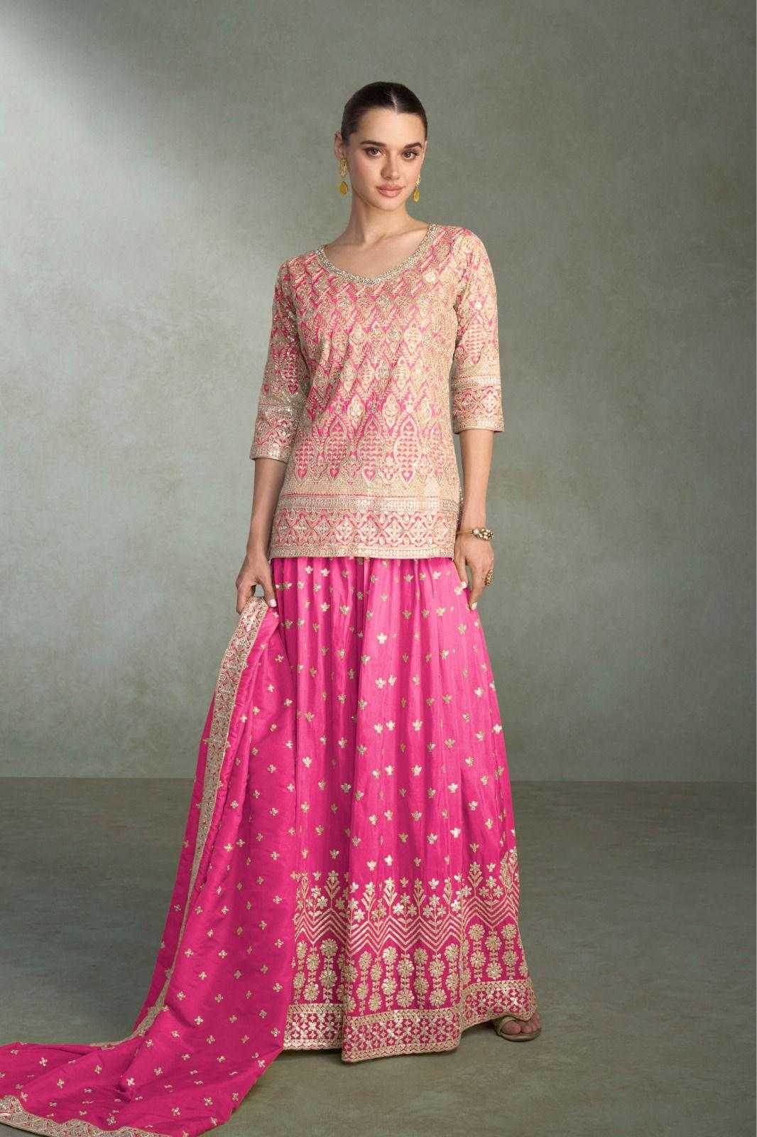 Simar silk Embroidery Palazzo Suit - MYLUXURY LANE ENTERPRISE