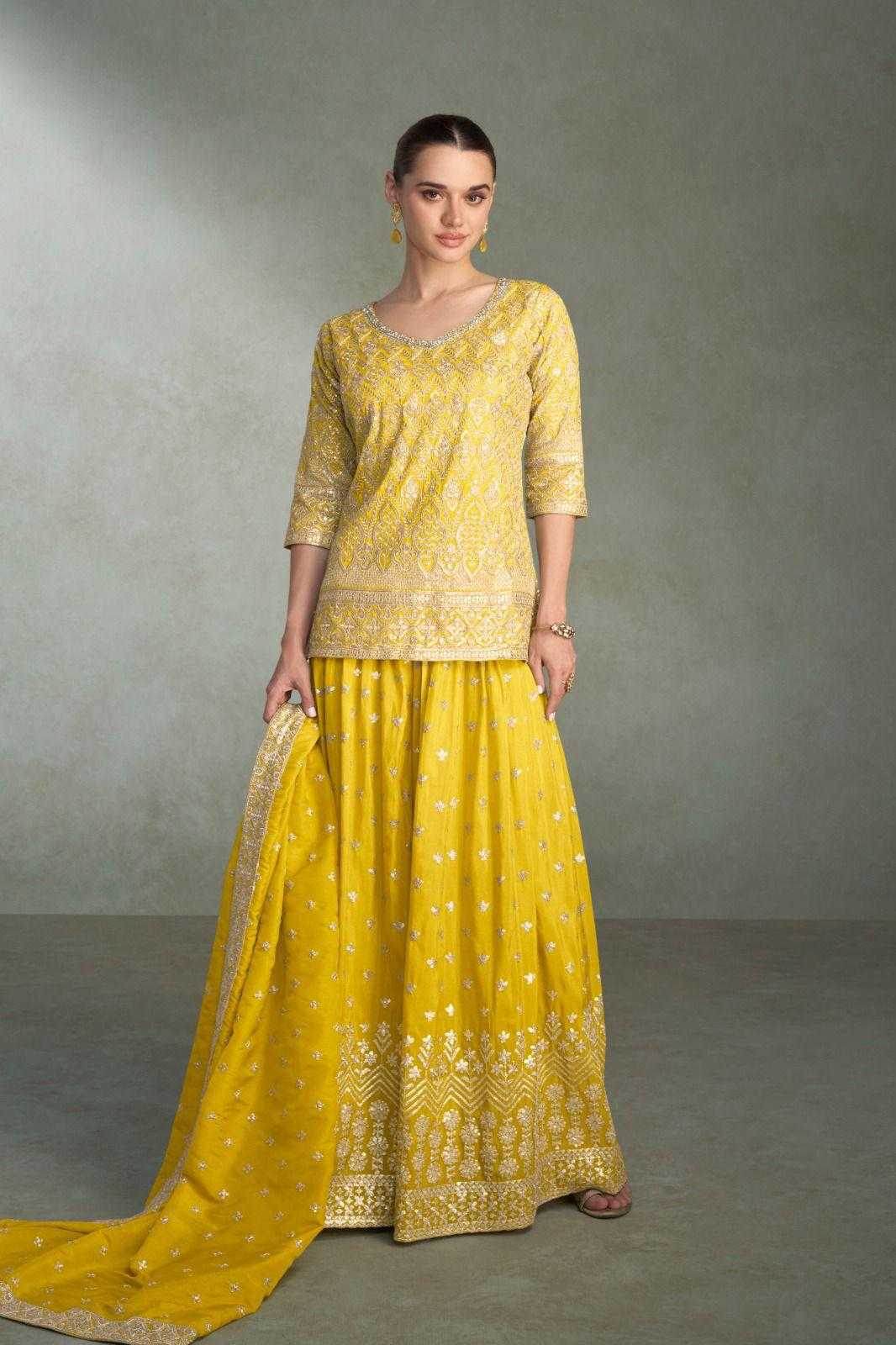 Simar silk Embroidery Palazzo Suit - MYLUXURY LANE ENTERPRISE