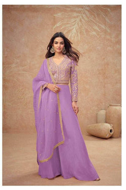 Simar silk Embroidery Palazzo Handwork Suit - MYLUXURY LANE ENTERPRISE