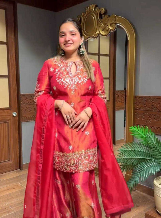 Simar silk Embroidery Suit