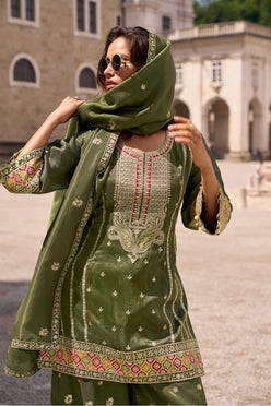 Simar silk Embroidery Designer Suit - MYLUXURY LANE ENTERPRISE