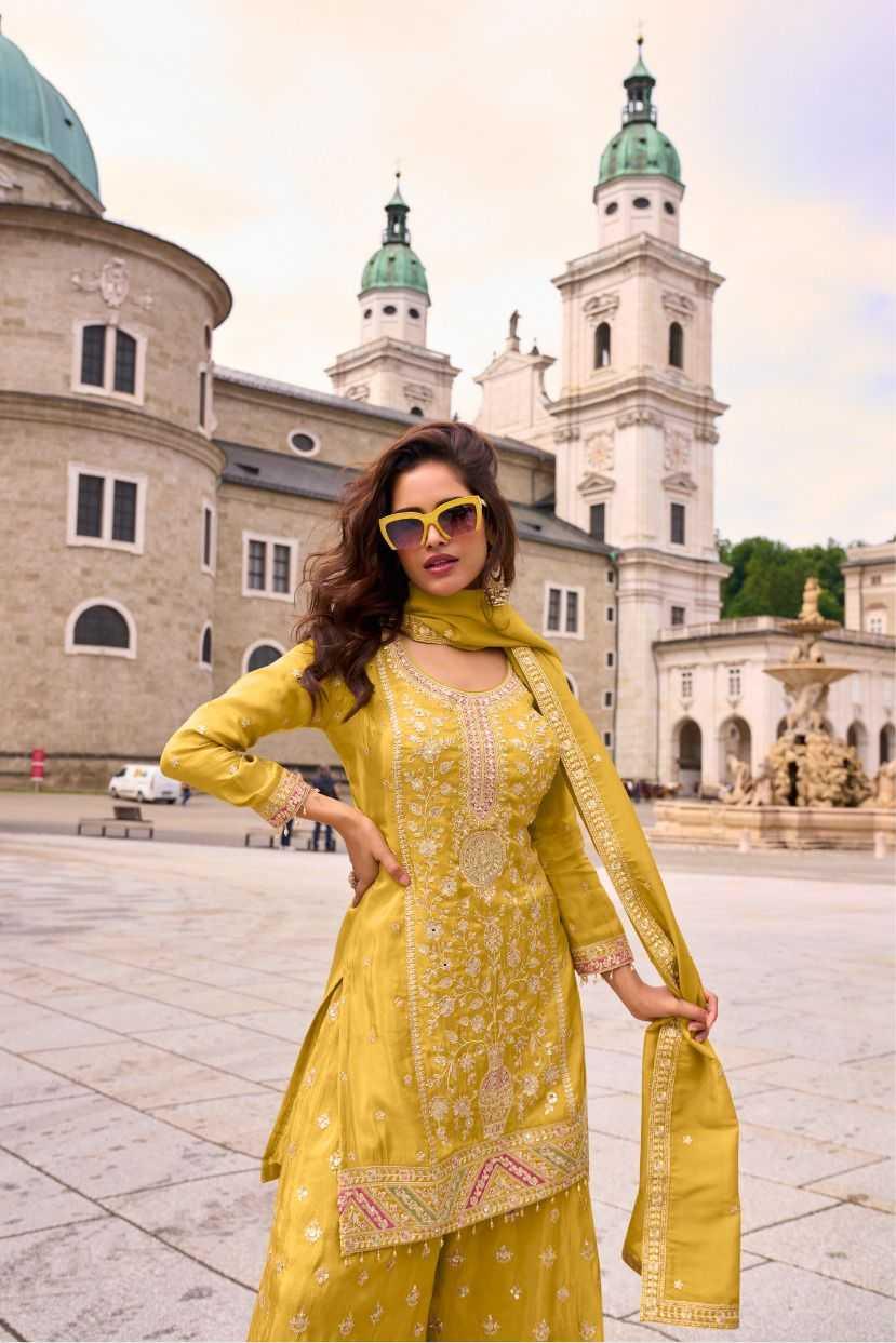 Simar silk Embroidery Designer Suit - MYLUXURY LANE ENTERPRISE