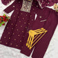 Slub Reyon Embroidery Palazzo Suit - MYLUXURY LANE ENTERPRISE