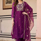 Slub Reyon Embroidery Palazzo Suit - MYLUXURY LANE ENTERPRISE