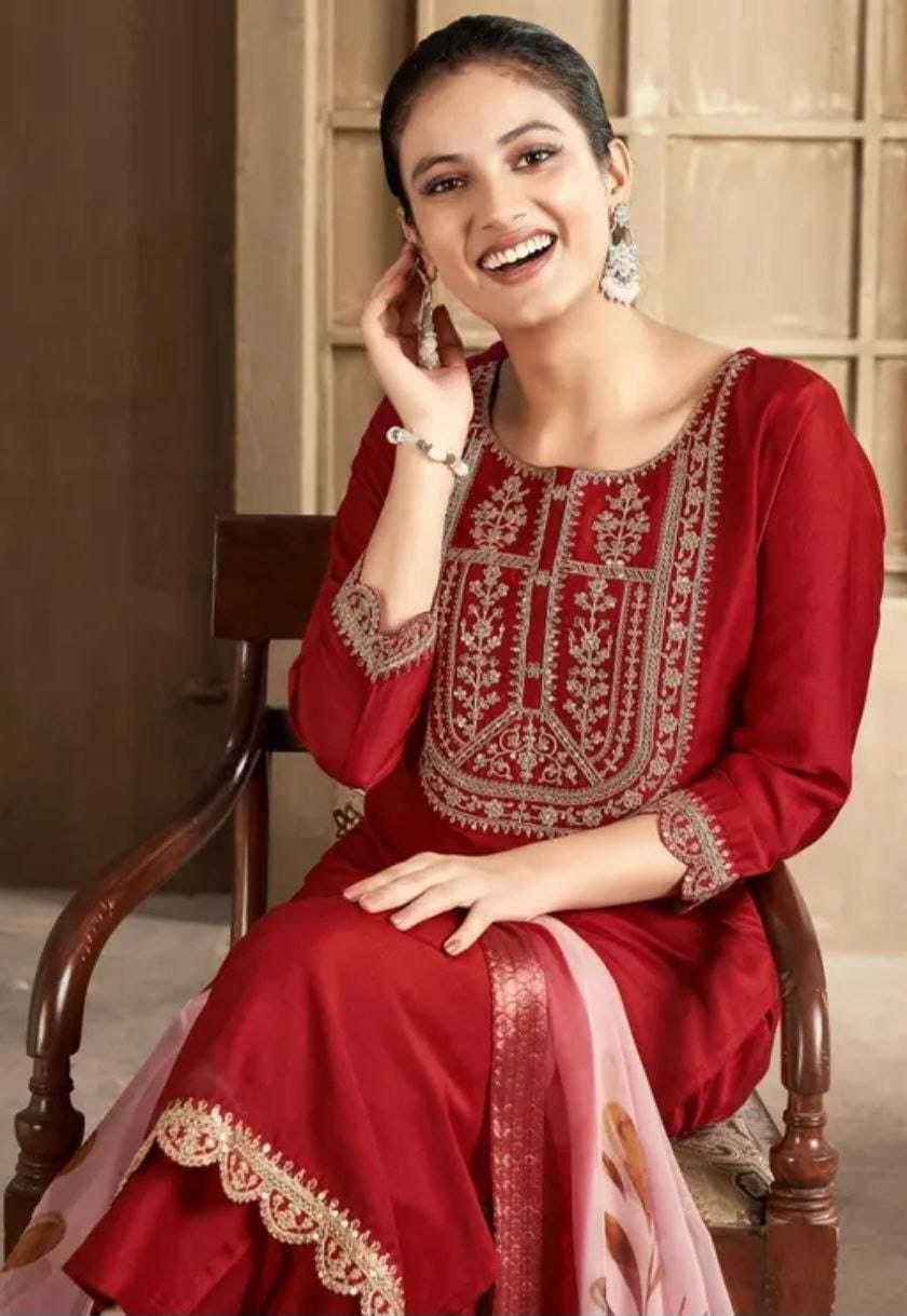 Rayon Embroidered Kurti - MYLUXURY LANE ENTERPRISE