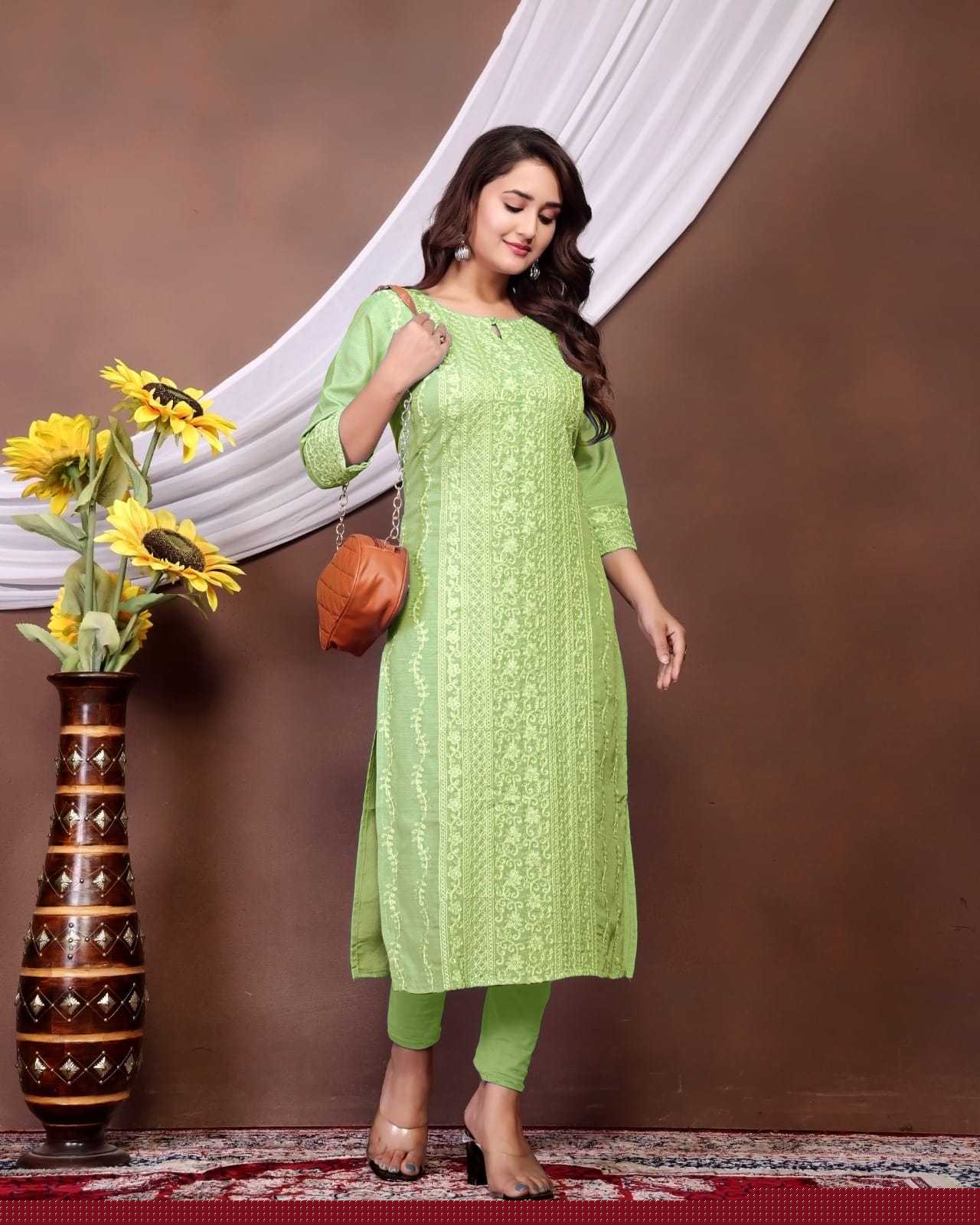 Rayon  Chikankari Kurti