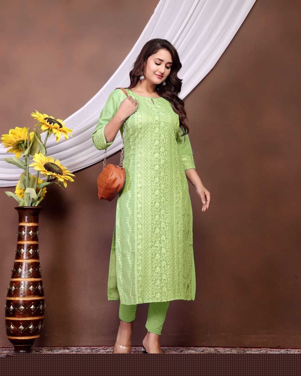 Rayon  Chikankari Kurti