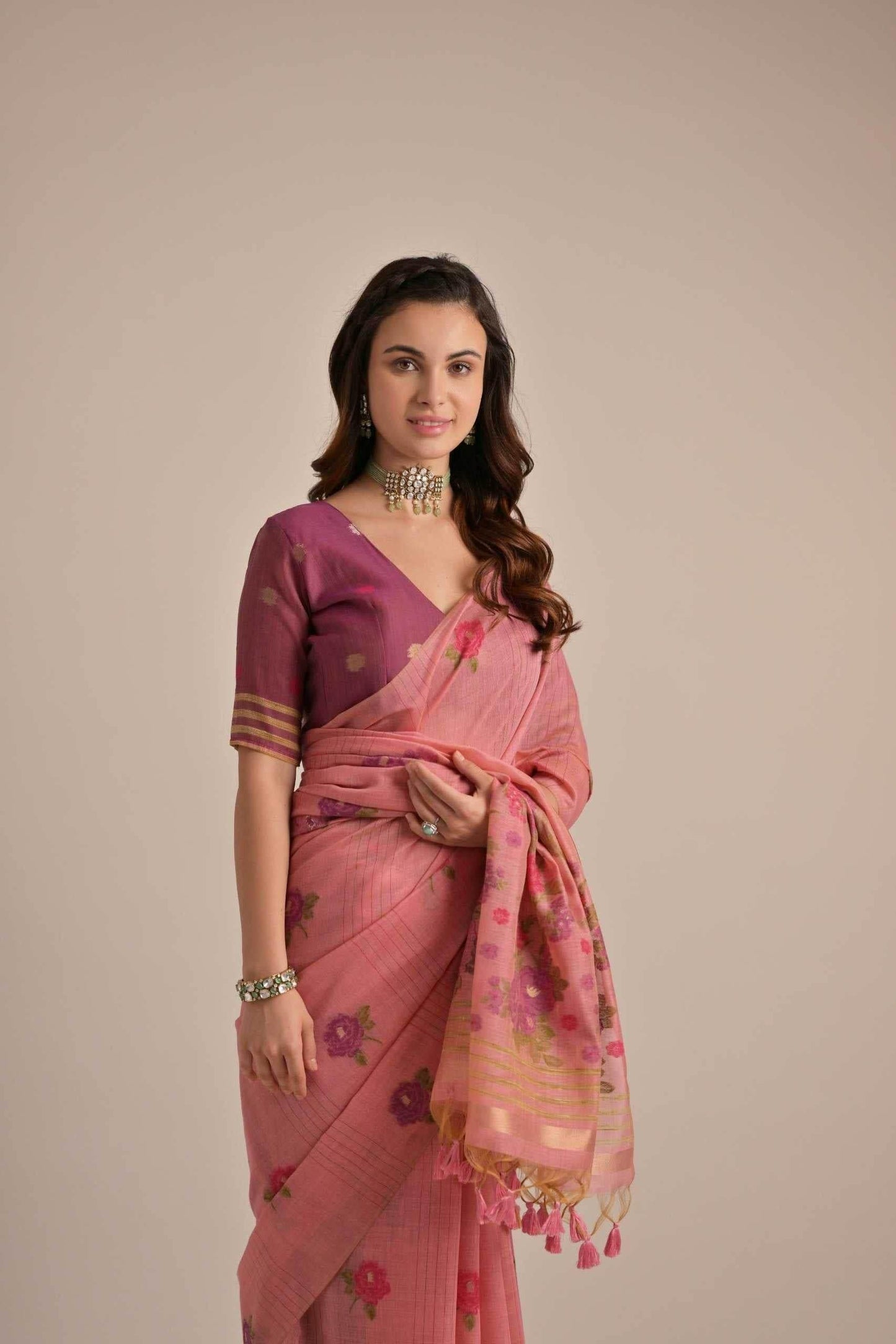 Soft Cotton Designer Saree - MYLUXURY LANE ENTERPRISE