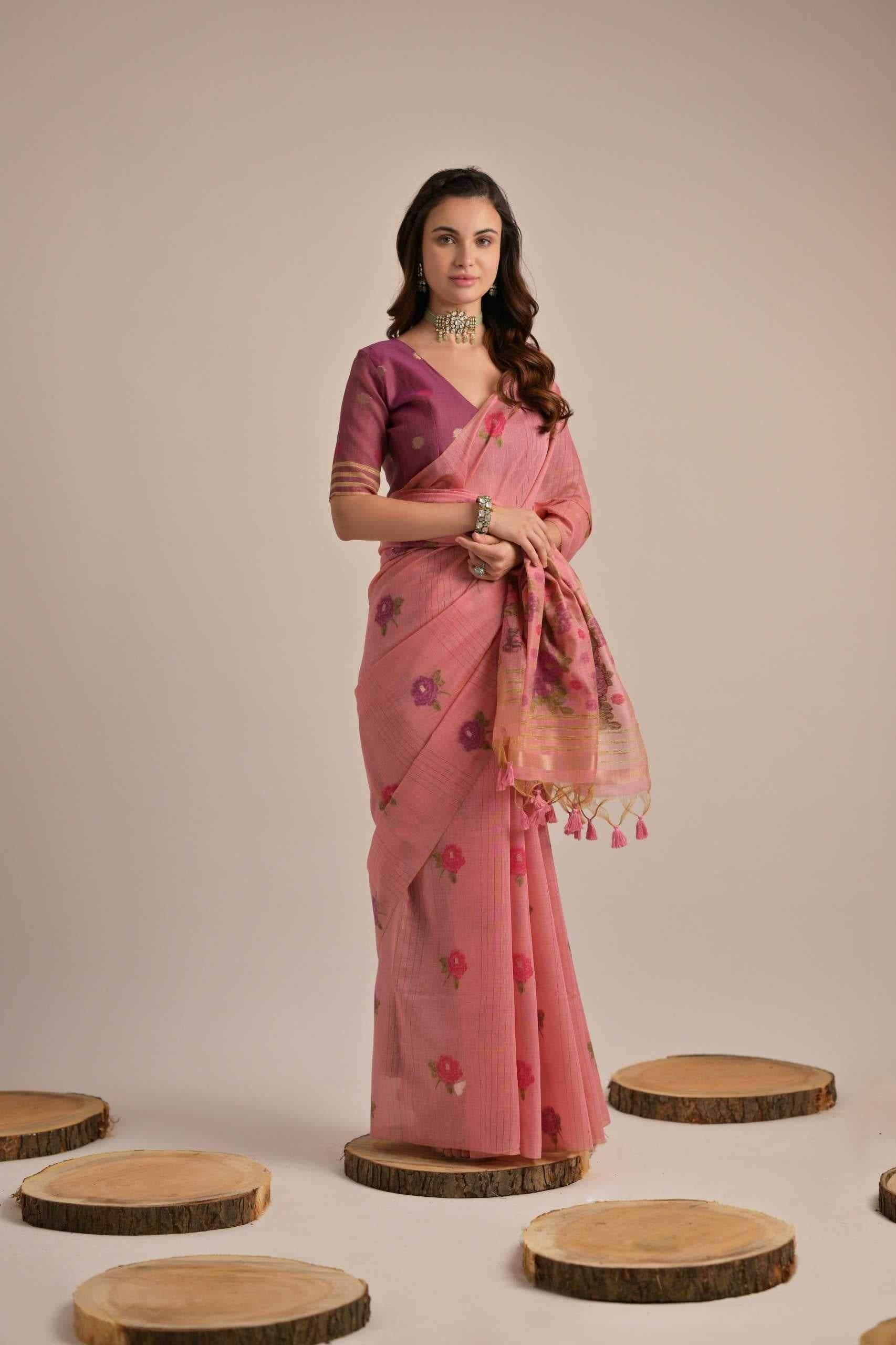 Soft Cotton Designer Saree - MYLUXURY LANE ENTERPRISE