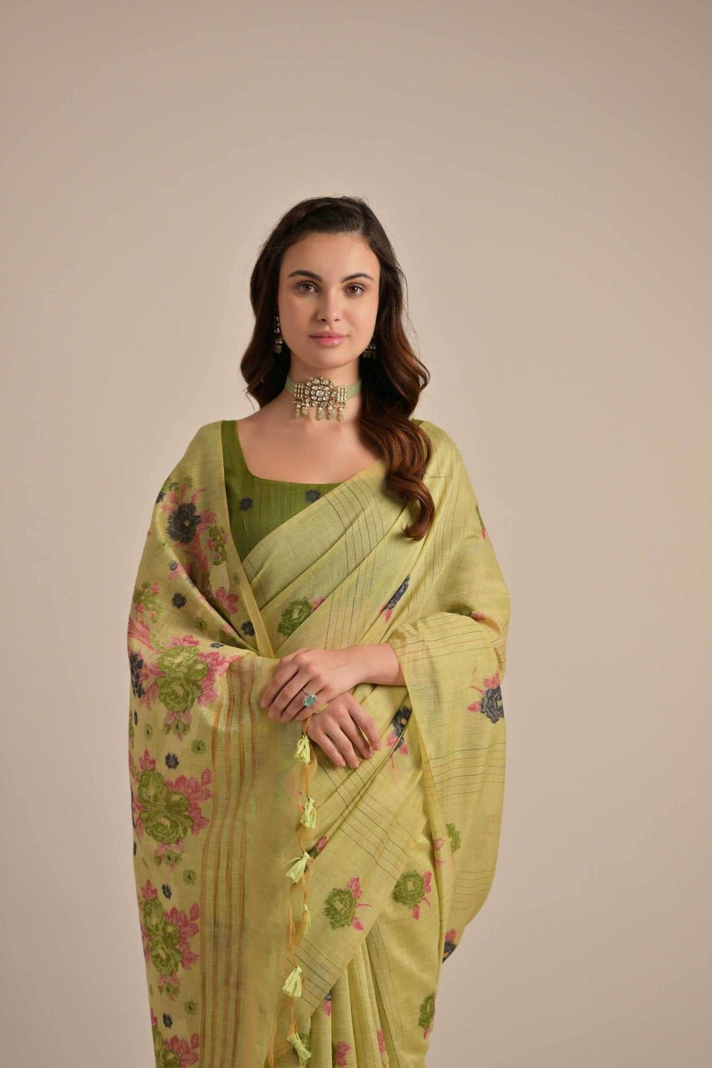 Soft Cotton Designer Saree - MYLUXURY LANE ENTERPRISE