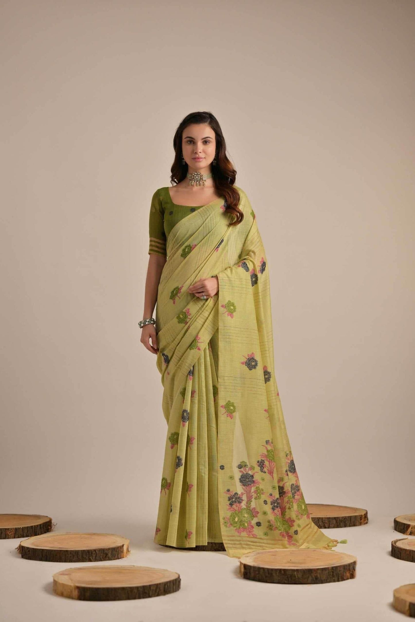 Soft Cotton Designer Saree - MYLUXURY LANE ENTERPRISE
