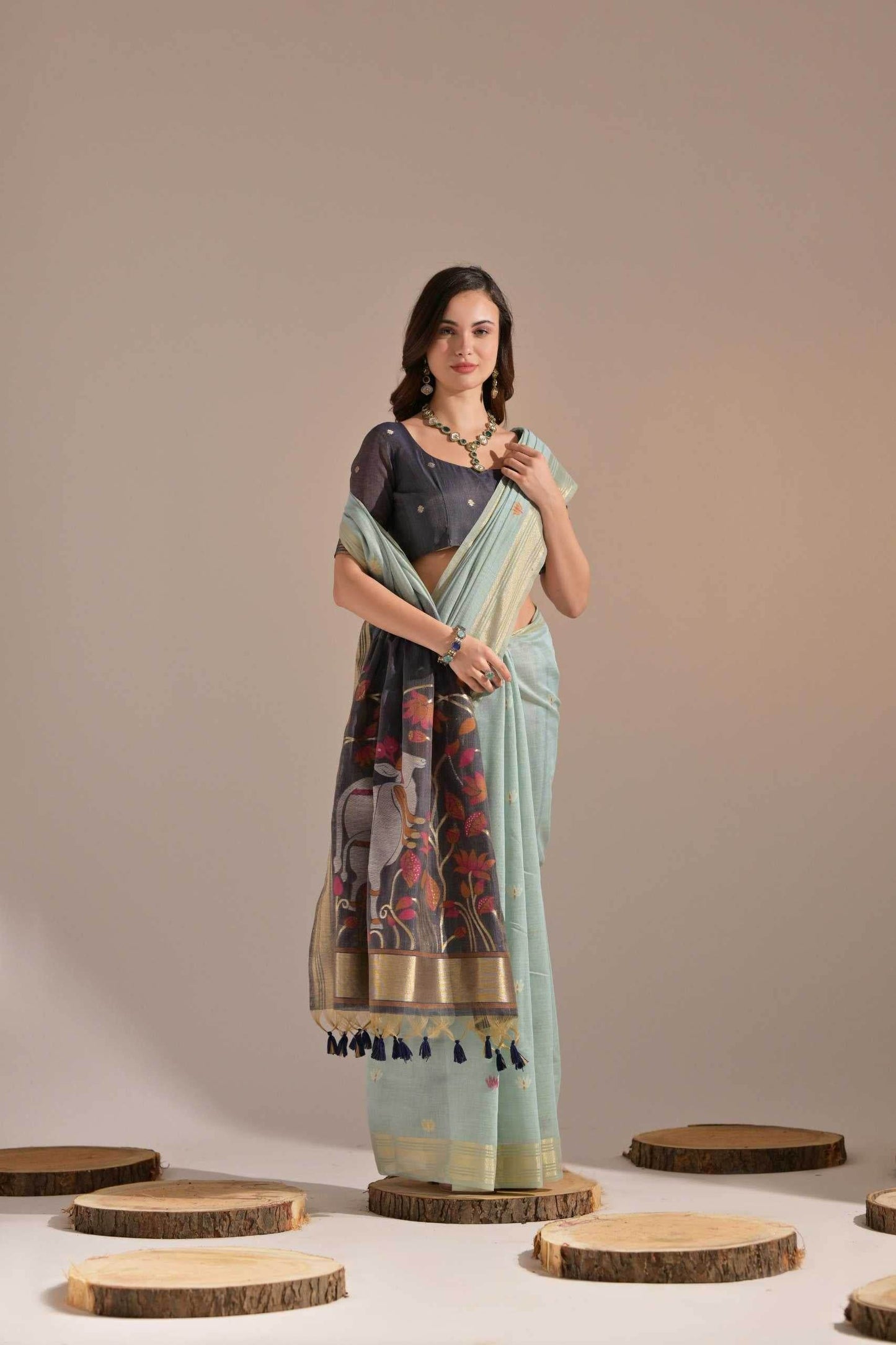 Cotton Zari Sarees Manufacturer - MYLUXURY LANE ENTERPRISE