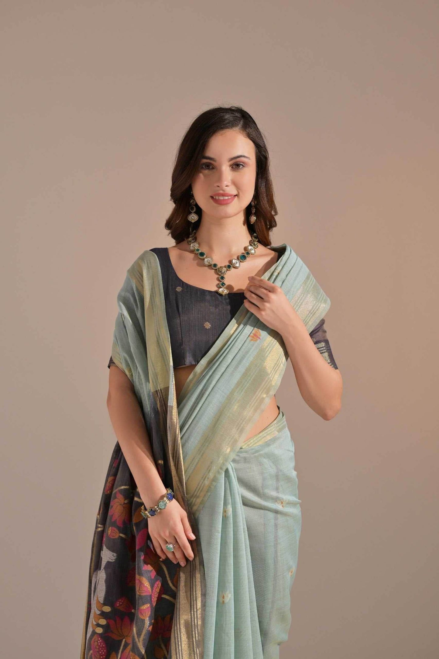 Cotton Zari Sarees Manufacturer - MYLUXURY LANE ENTERPRISE