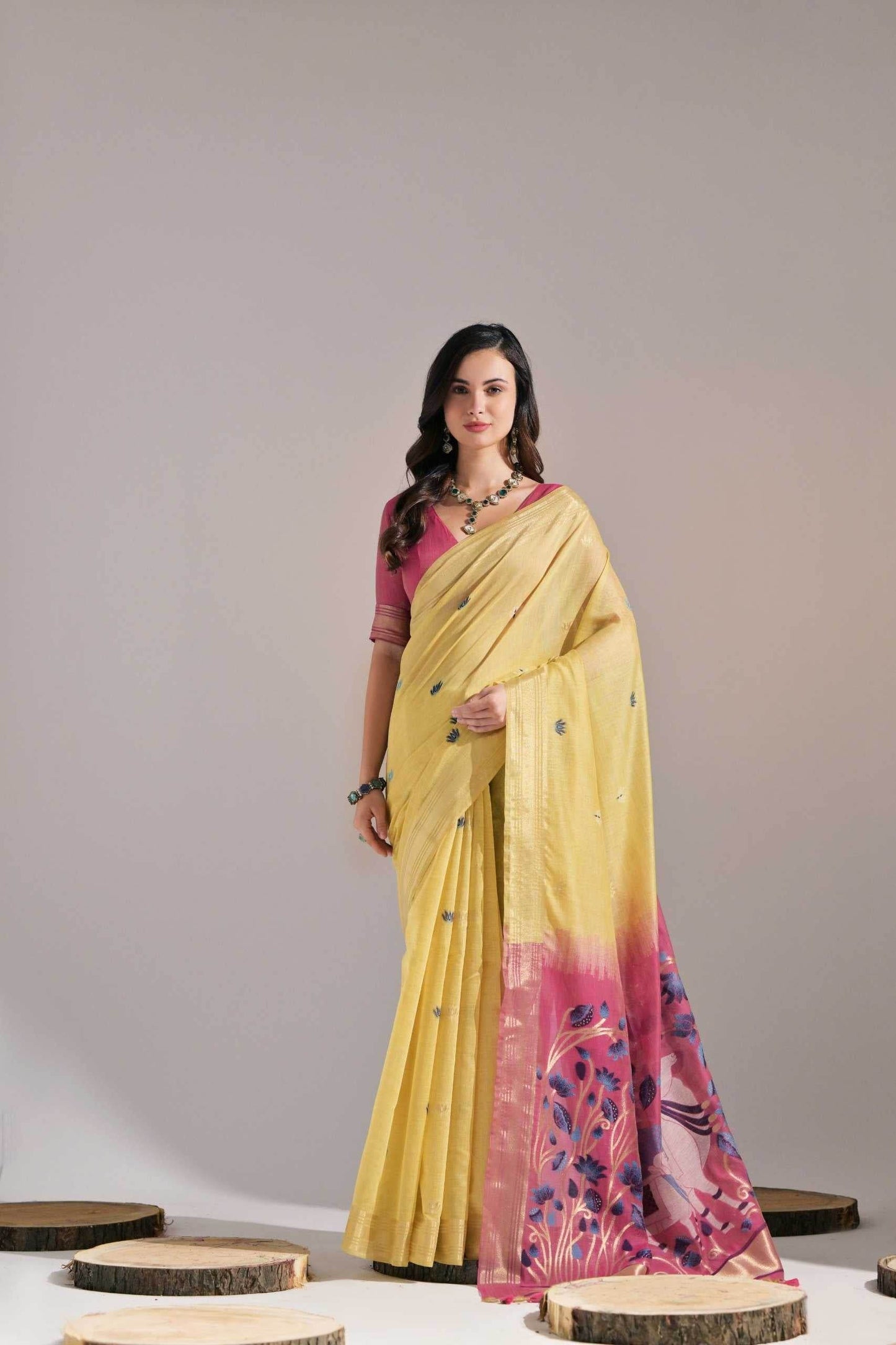 Cotton Zari Sarees Manufacturer - MYLUXURY LANE ENTERPRISE