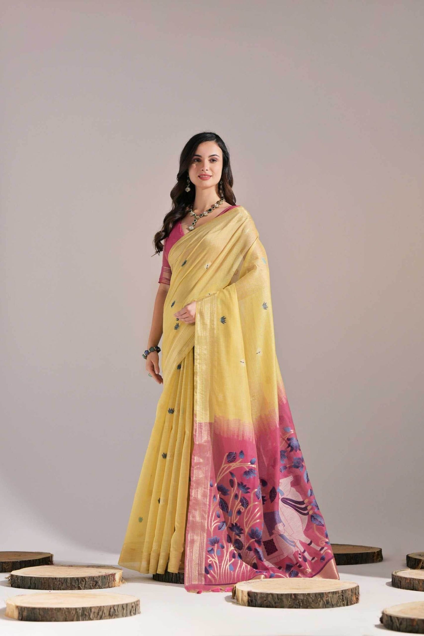 Cotton Zari Sarees Manufacturer - MYLUXURY LANE ENTERPRISE