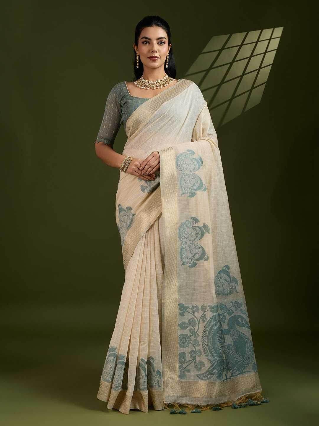 Soft Cotton Kalamkari Traditional Sarees - MYLUXURY LANE ENTERPRISE