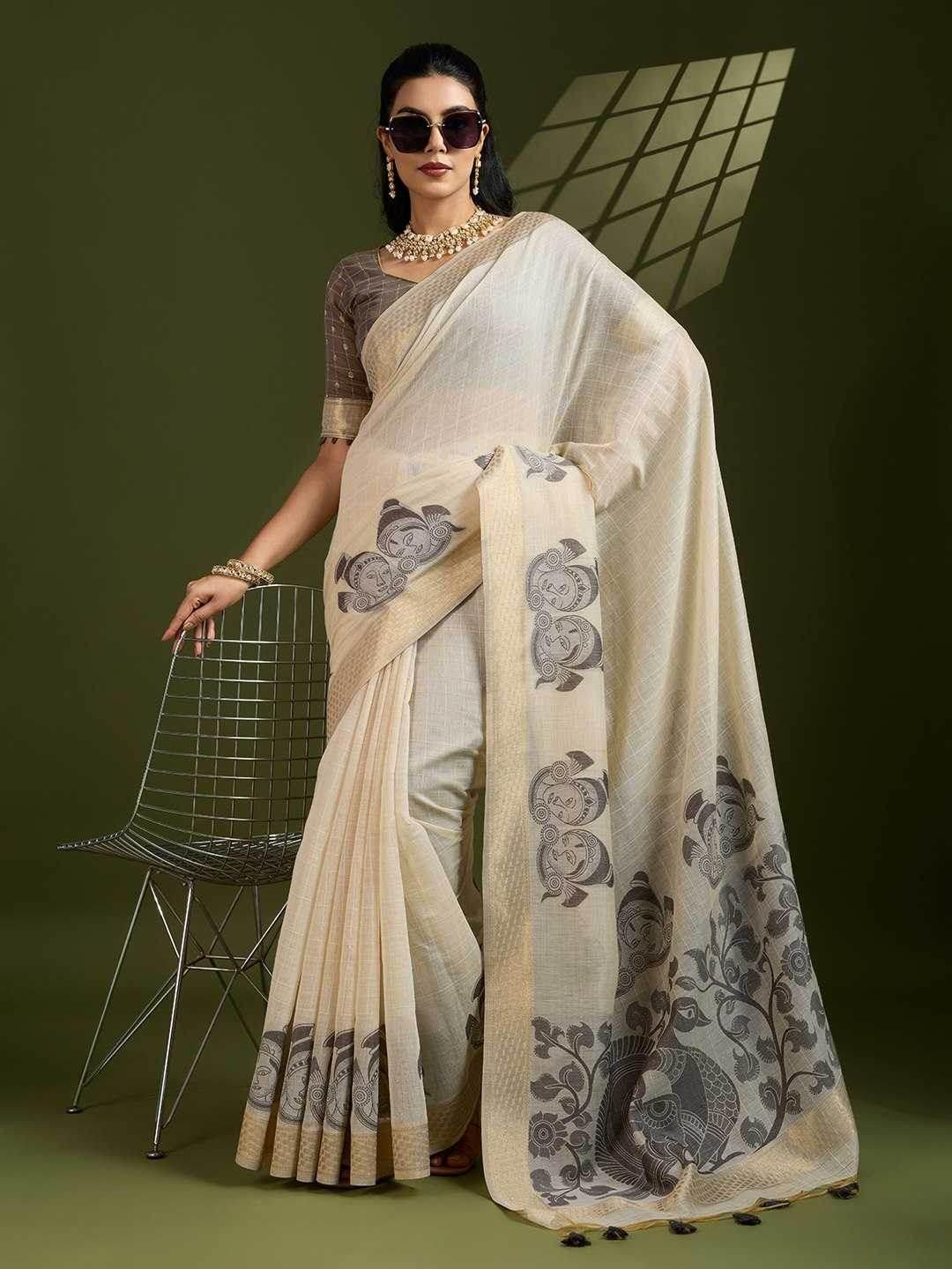 Soft Cotton Kalamkari Traditional Sarees - MYLUXURY LANE ENTERPRISE